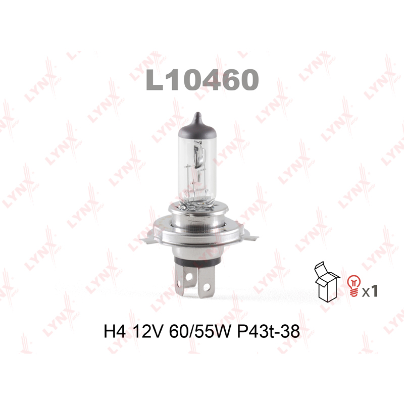 Продажа Лампа H4 12V 60/55W P43T-8 LYNXauto