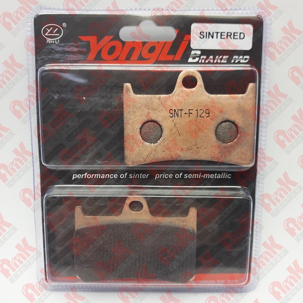 Продажа YONGLI SNT-F129 Тормозные колодки дисковые мото Sintered (FDB605)