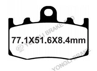 Продажа YONGLI YL-F023 Тормозные колодки дисковые мото Organic (FDB2125P)