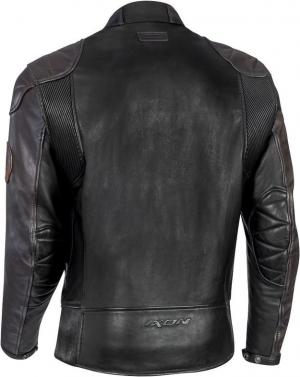 На фото Куртка кожаная мужская Ixon Pioneer brown-black