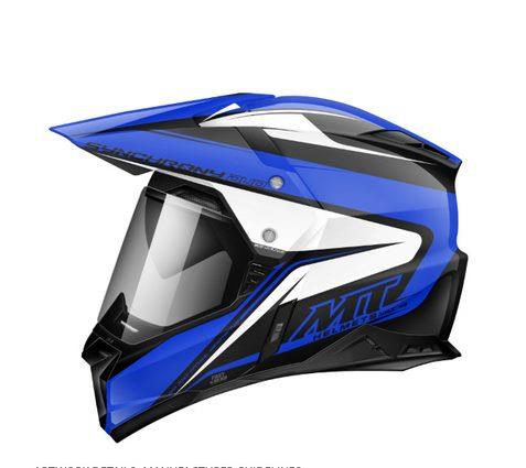 Продажа Шлем MT SYNCHRONY DUO SPORT DUAL gloss black blue white