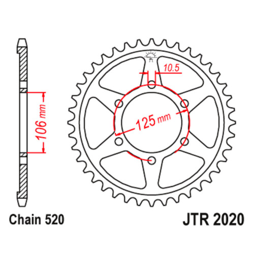 Продажа JTR 2020 Звезда ведомая(задняя)
