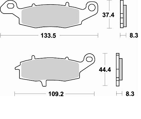 Продажа Braking Комплект тормозных колодок 787SM1(FDB2049,MCB681,FA231)