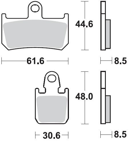 Продажа Braking Комплект тормозных колодок 928CM55(FDB2217,MCB795,FA442)
