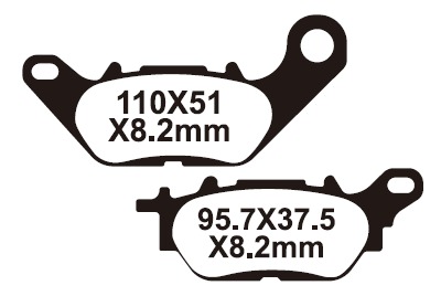 Продажа YL-F082 Тормозные колодки дисковые мото YONGLI Organic (FDB2238P)