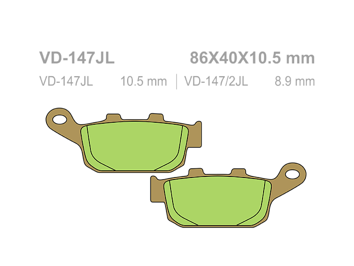 Продажа VESRAH Тормозные колодки VD-147JL (FDB 531)