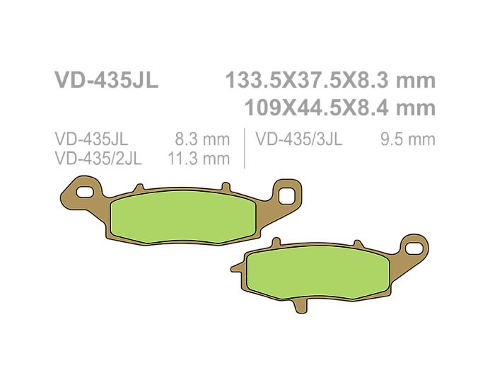 Продажа VESRAH Тормозные колодки VD-435JL (FDB 2049)