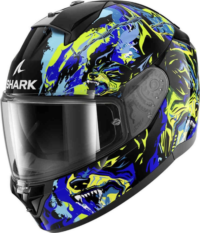 Продажа Шлем Shark RIDILL 2 RAGING BEAST Mat Black/Violet/Green
