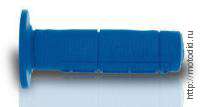 На фото Ручки руля Ariete HALF WAFFLE голубые, закрытые, 110мм