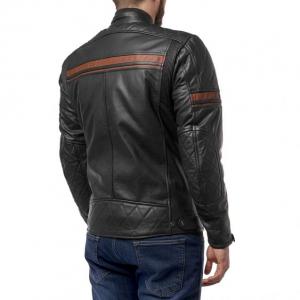 На фото Куртка кожаная MOTEQ Challenger,черно коричневый