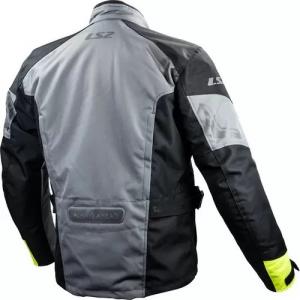 На фото LS2 Мотокуртка женская PHASE LADY JACKET (серо-черно-желтый)