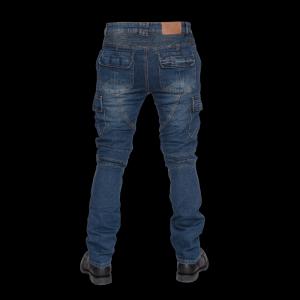 На фото Мотобрюки MadBull Stratum Jeans Denim