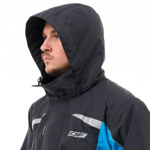 Купить Куртка-дождевик Dragonfly EVO Man Black-Blue (мембрана) На фото Куртка-дождевик Dragonfly EVO Man Black-Blue (мембрана)