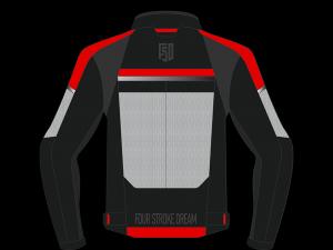 На фото Мотокуртка ткань FSD ENIGMA 2.0 black/red/ice